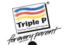 Detail shot from flyer of logo for program provider, Triple P