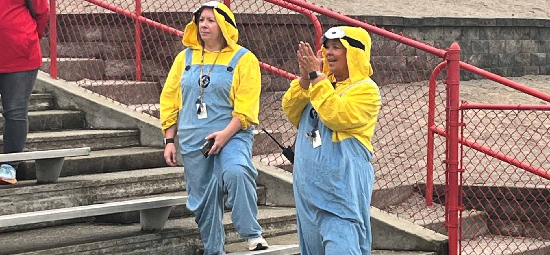 JES building leaders dress as Minions for special PTO fundraising event